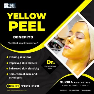 💥Benefits of Yellow Peel ❤️‍🔥 GET BACK YOUR CONFIDENCE
THROUGH SUKIRA's BEST TREATMENT 💥
😱 0% EM