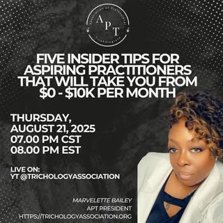 🚨 LIVE Tonight! 🚨

If you’ve been dreaming about turning your passion for hair & scalp health into