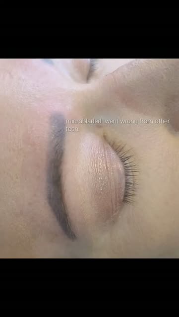 Love to see this beautiful correction work on microbladed brows. We do a lot of correction work at T