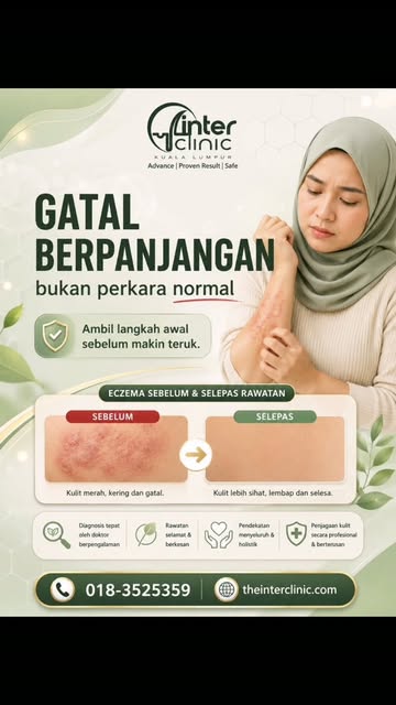 “Kalau kulit boleh bercakap, mungkin ia sedang minta kita berhenti mengabaikannya.” 🌿
Gatal.
Kering