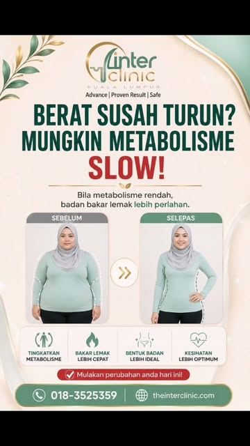 “Kenapa berat aku susah sangat nak turun?” 🥲
Kalau ayat ni pernah bermain dalam kepala anda, you’re