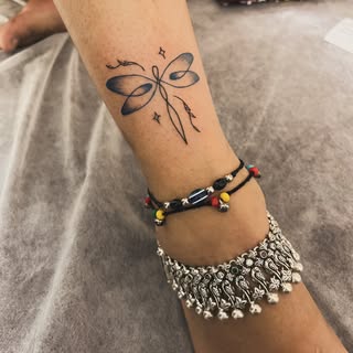Childhood bestie’s design of the matching tattoos they got as kids 😁. 

#dragonflytattoo #bestie #s