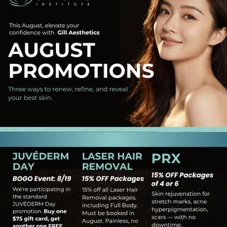 ✨ AUGUST SPECIALS ARE HERE! ✨

This August, it’s time to renew, refine, and reveal your best skin wi