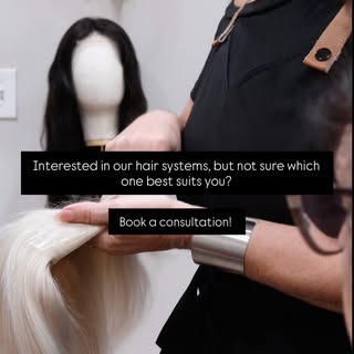 Book a consultation! A consultation helps us to understand your hair and your specific needs, offeri