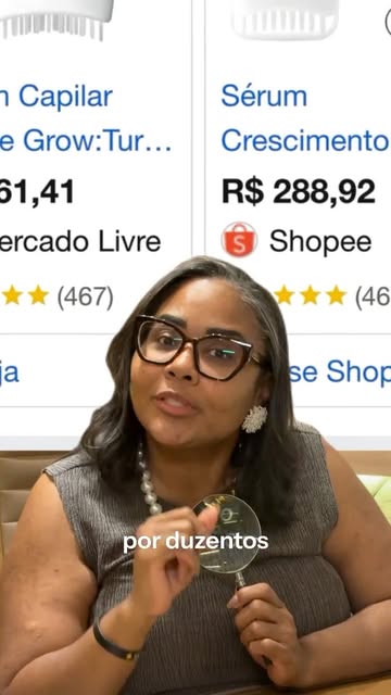 O mesmo sérum coreano custa 67 reais num anúncio e 288 em outro. Eu fui ler o rótulo, o estudo e o p