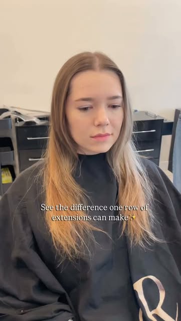 One row of extensions can add extra length and fullness while still keeping the result natural and s