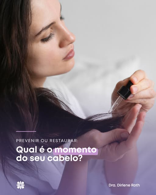 Quando o cabelo começa a afinar, nem sempre a primeira mudança aparece como uma falha evidente.

Às 