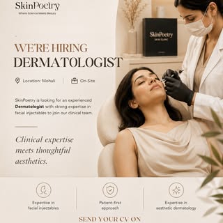 ✨ 𝐖𝐞'𝐫𝐞 𝐇𝐢𝐫𝐢𝐧𝐠: 𝐃𝐞𝐫𝐦𝐚𝐭𝐨𝐥𝐨𝐠𝐢𝐬𝐭 ✨

SkinPoetry is on the lookout for an experien
