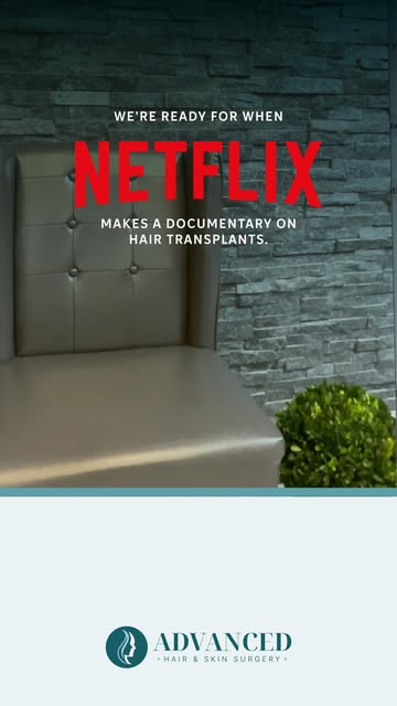 POV: Netflix announces a documentary about hair transplants and suddenly we’re seated.

Until then, 