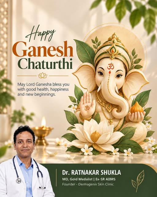 May Lord Ganesha bless you and your loved ones with good health, happiness, prosperity, and beautifu