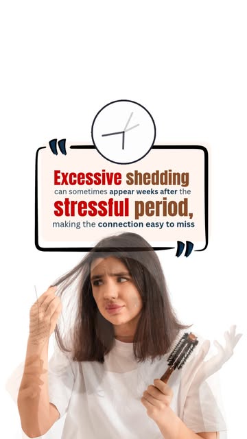 Stress doesn’t just affect how you feel—it can affect your hair too.

Periods of significant stress 