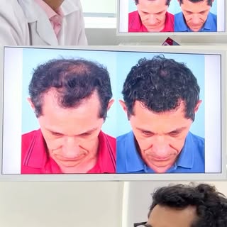 Seis meses depois do transplante capilar, o Marcondes já se reconhece no espelho.
O resultado começa