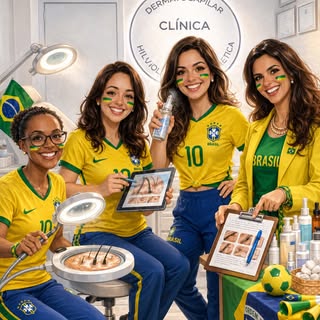 Aqui a nossa torcida não é só pelo hexa, mas para que nossos pacientes fiquem cada vez mais cabeludo