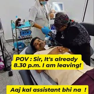 Aaj kal Assistant bhi na !

Jokes apart It's impossible to run a clinic without an assistant!
.
.
We