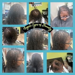 Angie and Tangie has done it again Sister Loc installed. Who's next call Angels Eyes of Beauty 561-2