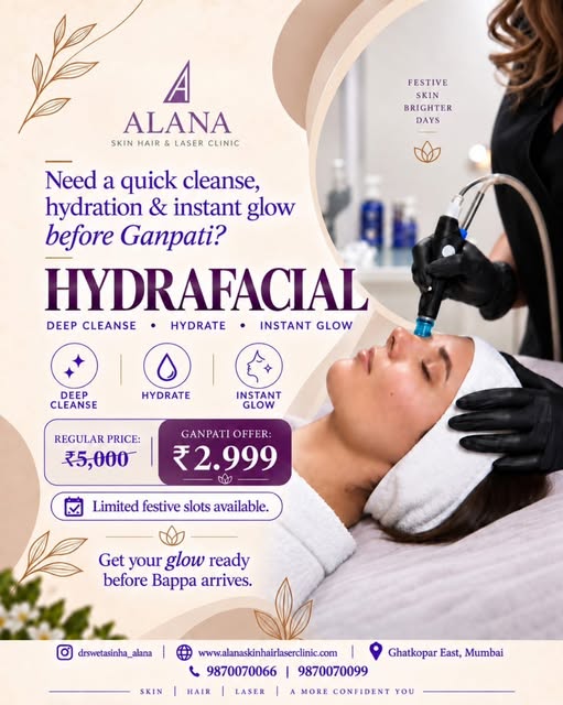 Swipe for the Ganpati Special Offer on our skin treatments ✨

Book any 2 treatments and get a compli