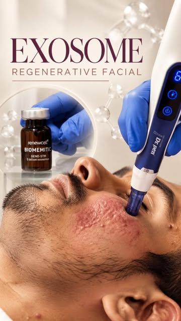 Do you know how your facial scars can be treated with Microneedling + Exosomes? ✨

Exosome Microneed