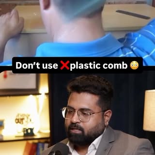 Comment link and I’ll send in your dm 
Don’t use plastic comb ❌😳

Dr Akash Majumdar, MD ( Dermatolo