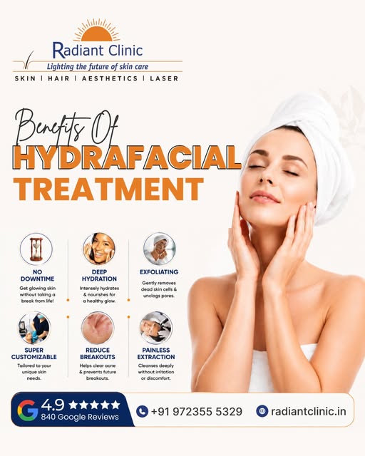 ✨ Give your skin the ultimate glow-up with HydraFacial Treatment at Radiant Clinic! 💧

Say goodbye 