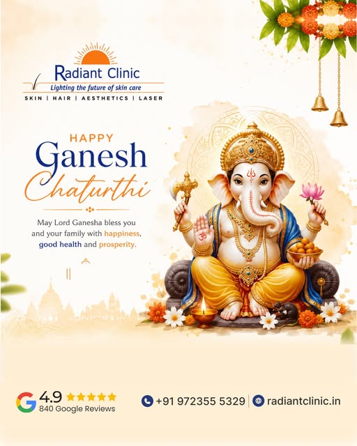 🐘 Happy Ganesh Chaturthi from Radiant Clinic! ✨

May Lord Ganesha remove all obstacles from your pa