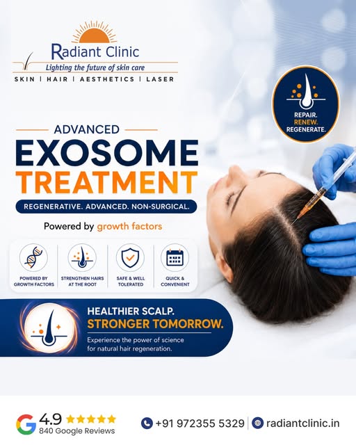✨ Repair. Renew. Regenerate. Experience the power of science with Advanced Exosome Treatment at Radi