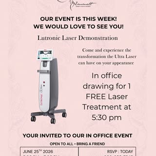 Come join us this Thursday for our fun event! We will have our LUTRONIC ULTRA representative here to