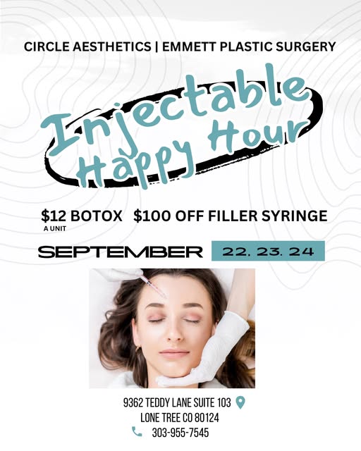 Yeah $12 a unit Botox and $100 off Filler. Call to make an appointment. 303-955-7545

#emmettplastic