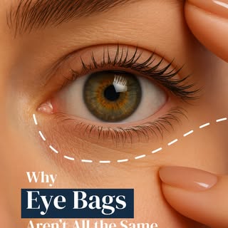 👀 Not all eye bags are the same!
They can be caused by:
✨ Fluid Retention (temporary puffiness)
✨ F