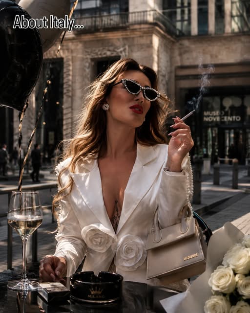 Milan changed something in me.

Maybe it was the champagne.
Maybe the pearls.
Maybe the cigarette fo