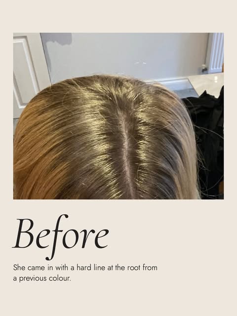 Ever wish your blonde could just grow out? ✨

Root melt magic ✨ A hard line from a previous colour, 