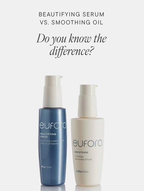 Beautifying Serum vs. Smoothing Oil - Swipe to learn the difference of these two Eufora essentials �