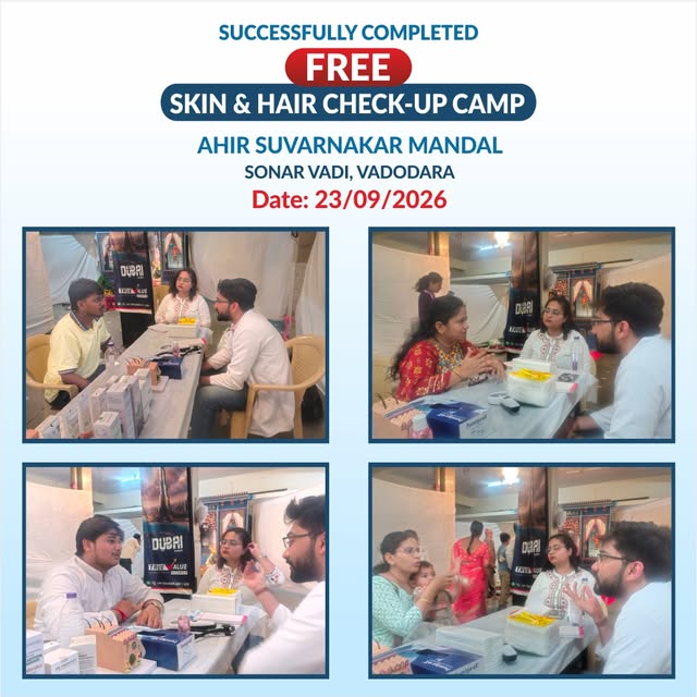 We successfully conducted a Free Skin & Hair Check-Up Camp at Ahir Suvrankar mandal Sonar Wadi Vadod