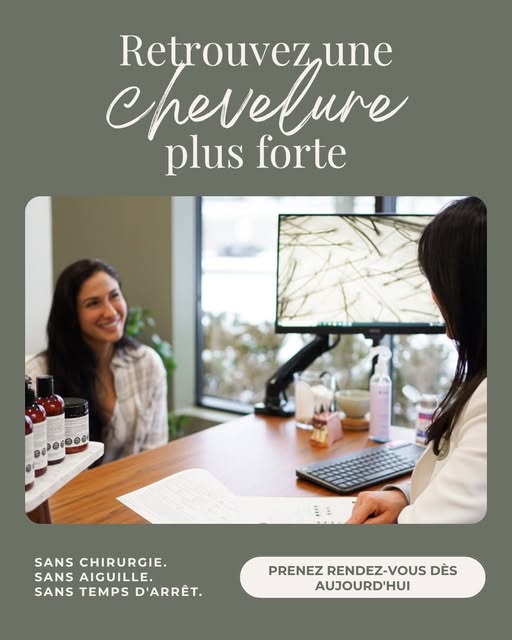 Retrouver des cheveux plus denses, plus forts, plus vivants. Sans chirurgie et sans aiguille.

À la 