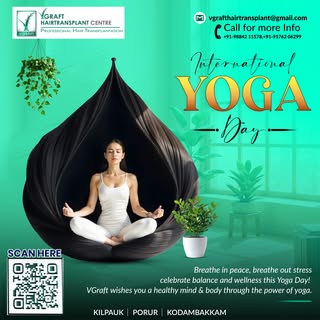 Breathe. Balance. Bloom.
This Yoga Day, VGraft celebrates the harmony of mind, body & hair health! �