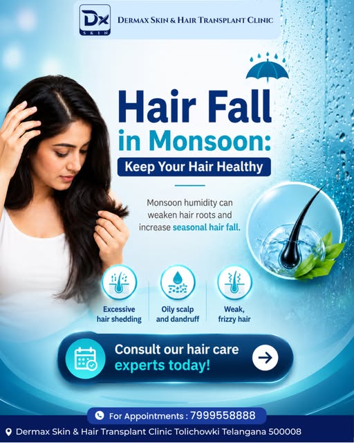 Early care helps control seasonal hair fall.
#Hairfall #Monsooncare #Hairhealth #Healthyhair #Dermat