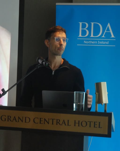 Great to see our dentist @theimplantdentistadam  speaking at the @bdanireland  Northern Ireland Youn