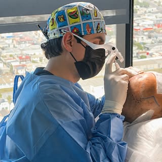 During the implantation phase, Dr. Irving carefully places each follicle to achieve natural-looking 