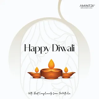 Warmest Diwali wishes from Amintri Skin Clinic ✨
May this festival of lights illuminate your life wi