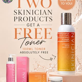Yes your reading this right! Buy any two Skinician products and receive a toner absolutely free (wor