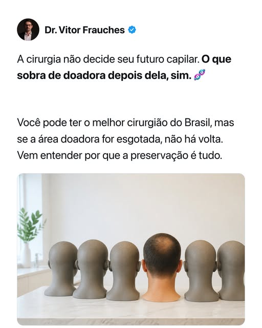 A cirurgia não decide seu futuro capilar. O que sobra de doadora depois dela, sim.

Você pode ter o 