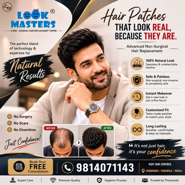 Hair Patches That Look Real Because They Are.

The right hair patch doesn't just restore your hair—i