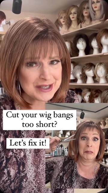 Don’t throw that wig out if the bangs are too short! 😳

If you need another 1/2 - 1”, this salon te