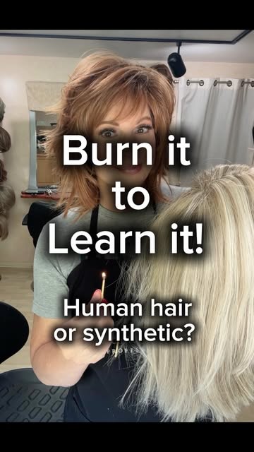 Can’t figure out if a wig or topper is human hair or synthetic fiber? 🤔

The burn (or match) test w