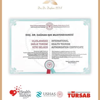 Assoc. Prof. Dr. Dağhan Işık International Health Tourism Authorization Certificate 📄

Doç. Dr. Dağ