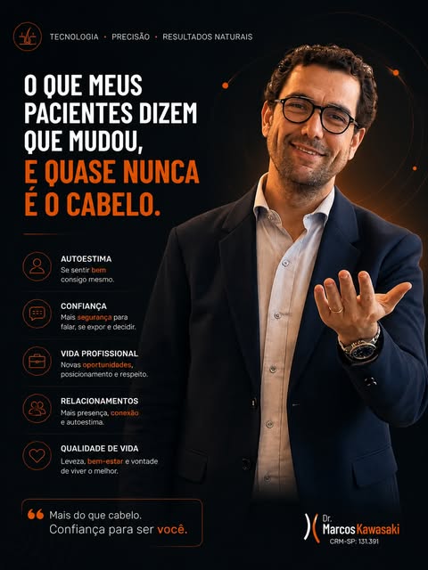 Para muitos pacientes, o transplante capilar não representa apenas uma mudança estética.

É voltar a