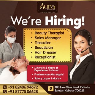 We’re Hiring! 🌟
Join our growing team of beauty & wellness professionals. 💆‍♀️💇‍♀️✨

We’re lookin