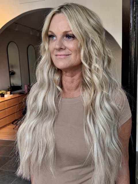 Subtle fullness with luxury hair extensions in Modesto. Sometimes the smallest transformation makes 