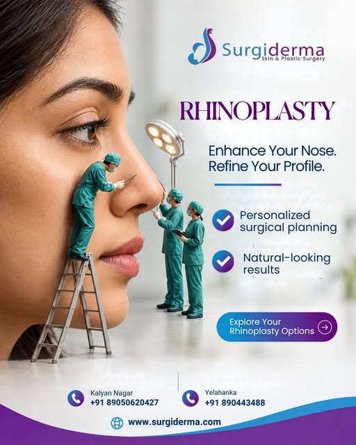 Enhance your nose and refine your profile with precision care 
 At Surgiderma Skin & Plastic Surgery