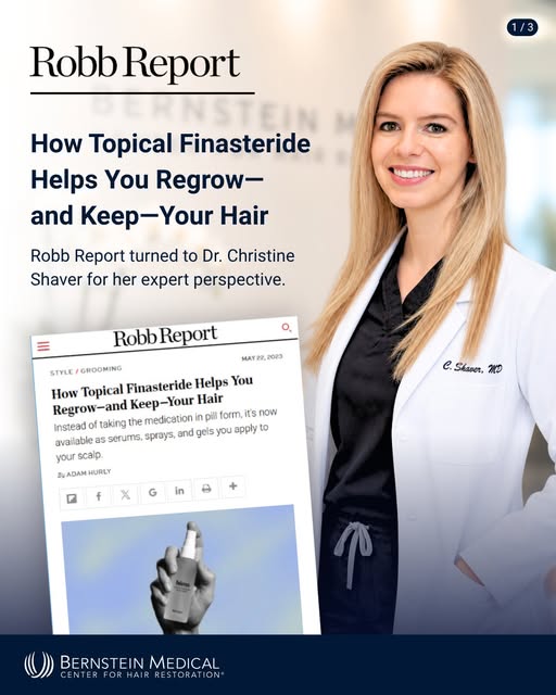 Dr. Christine Shaver was featured in Robb Report sharing her expert perspective on topical finasteri
