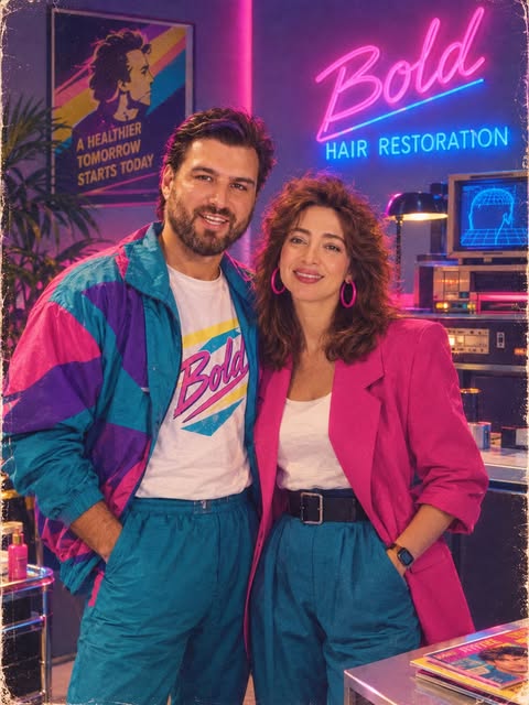 Los 80s volvieron… y el injerto capilar también se ve mejor que nunca. 🕺✨

Peinados con volumen que